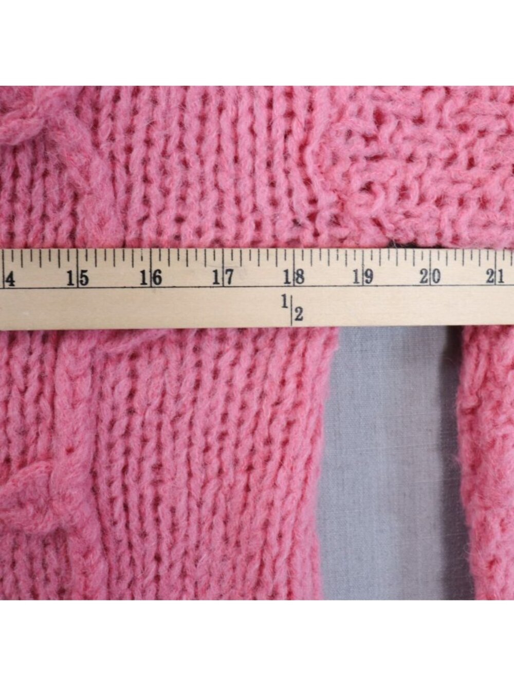 LoveShackFancy Fabietto Alpaca Cardigan Large Pink Cropped Floral - Picture 10 of 12